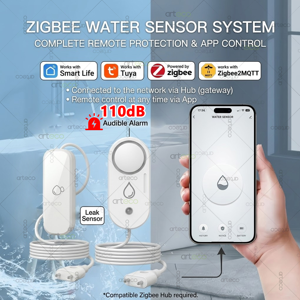 Zigbee Water Leak Sensor Flood - Water Alarm Sensor 리뷰 및 가격