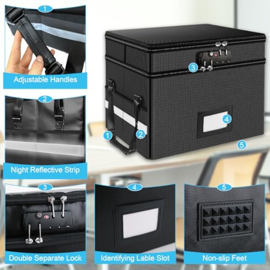 Fireproof Document Box with Lo - Fire Safe Document 리뷰 및 가격