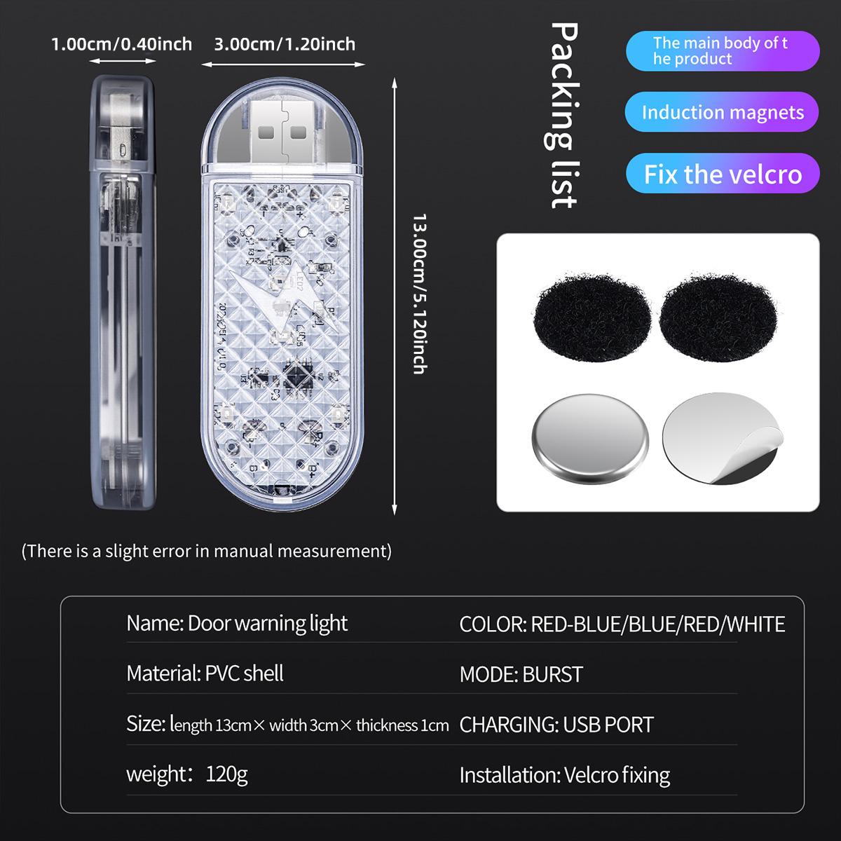 1/2pcs Car Door LED Strobe War - Emergency Exit Sign 리뷰 및 가격