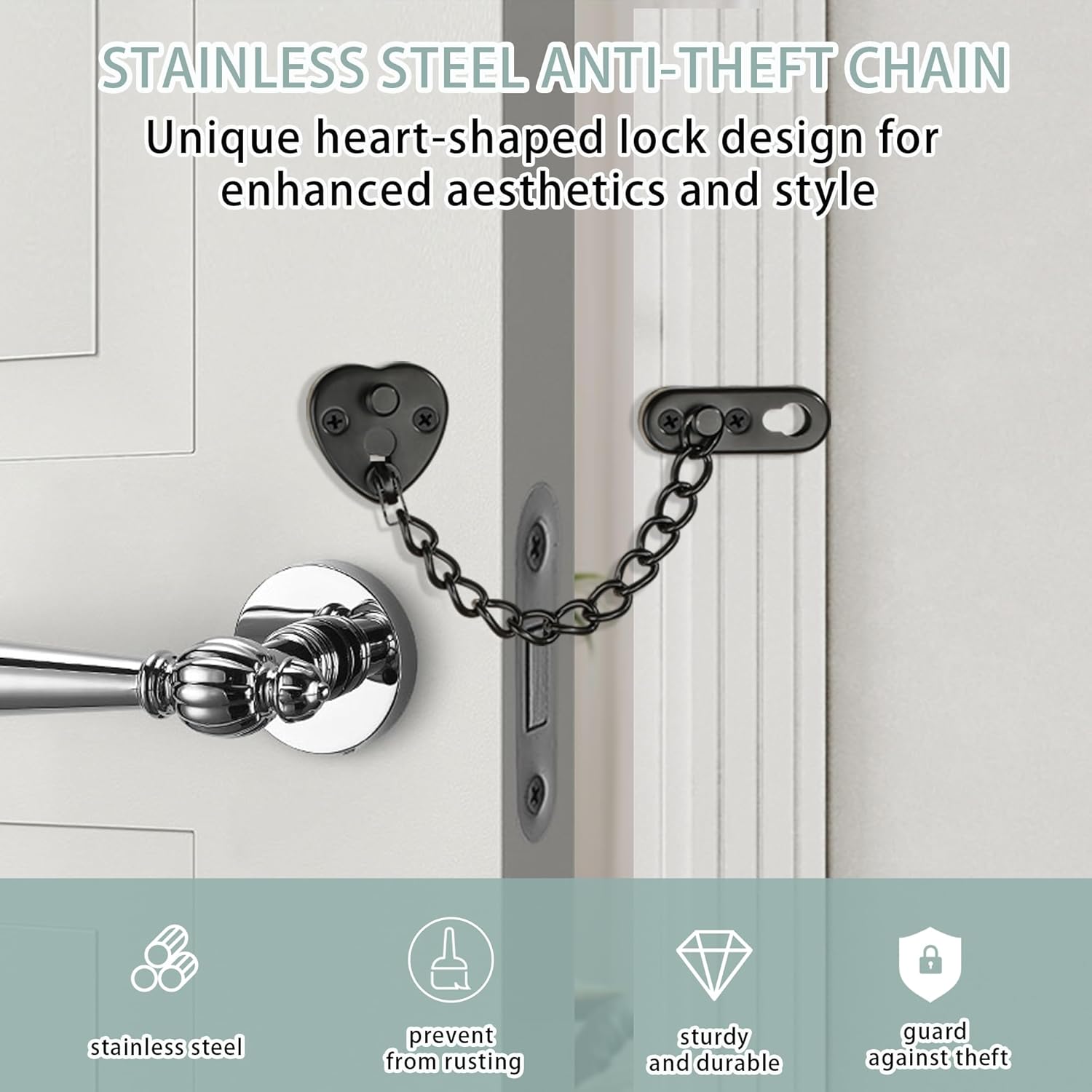 Heart-Shaped Door Chain Lock w - Security Chain Door 리뷰 및 가격