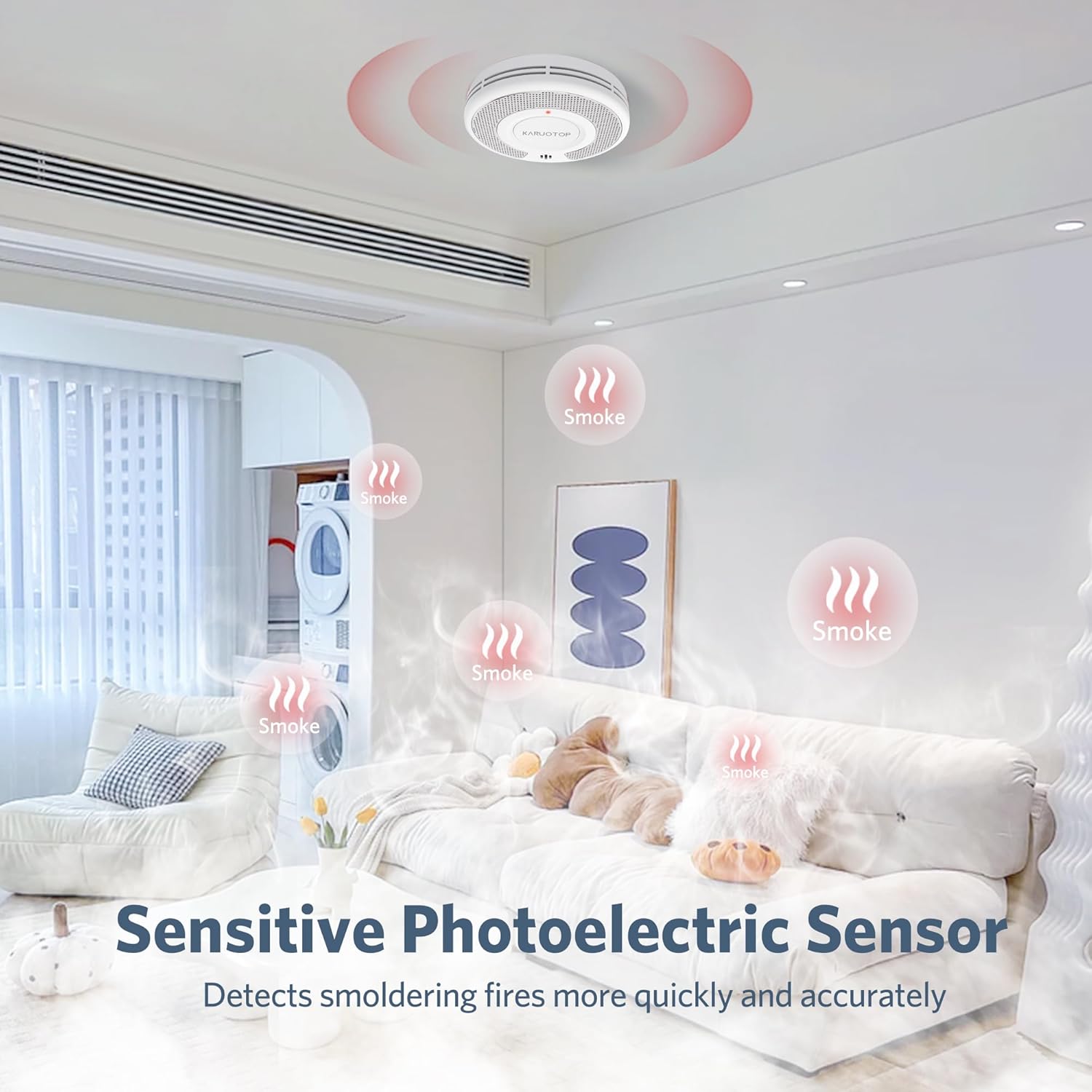Wireless Interlinked Tuya Smok - Smoke Detector Interconnected 리뷰 및 가격