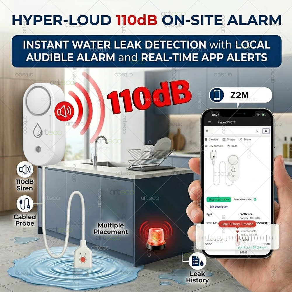 Zigbee Water Leak Detector Sma - Water Alarm Sensor 리뷰 및 가격