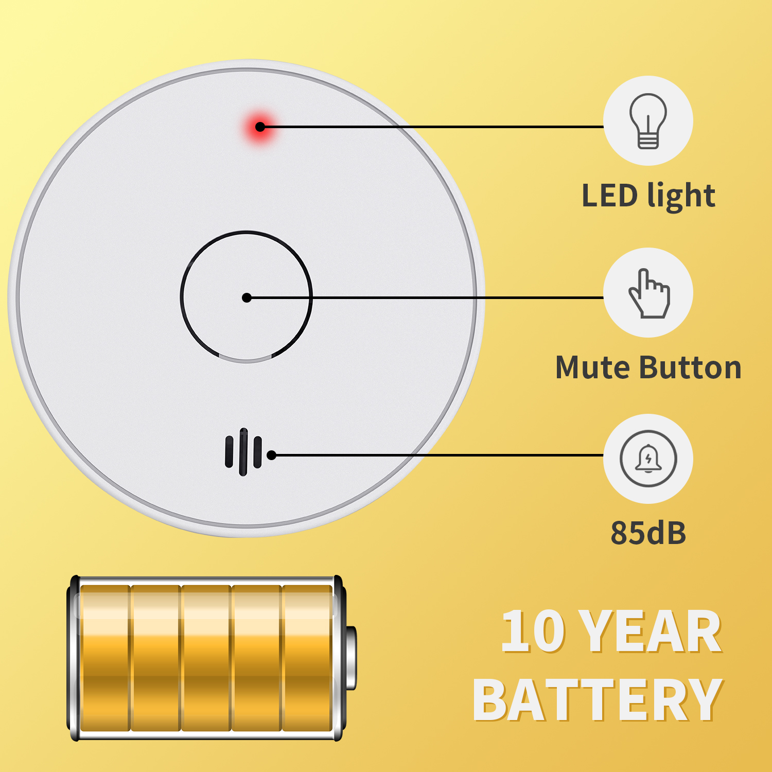 V-Come Standalone Smoke Alarms - Smoke Detector Interconnected 리뷰 및 가격