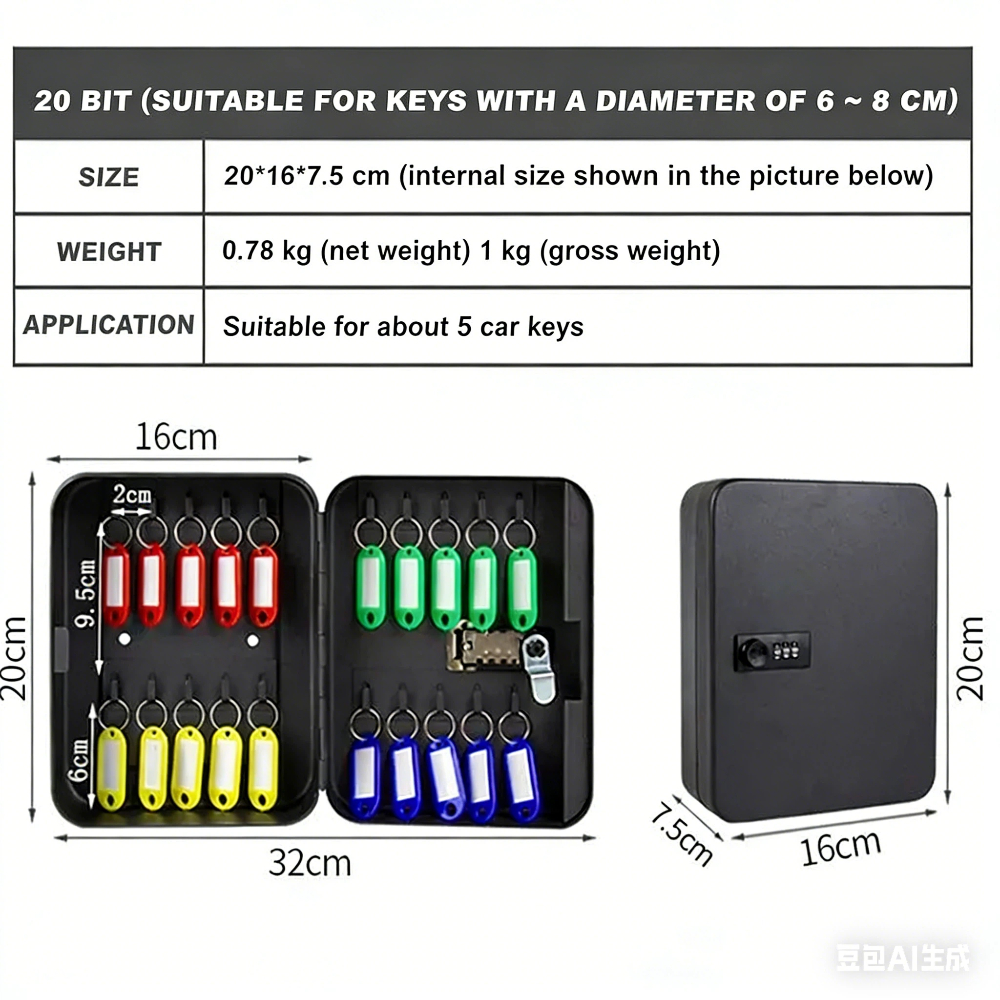 Combination Key Cabinet 20 Key - Lockbox Key Secure 리뷰 및 가격