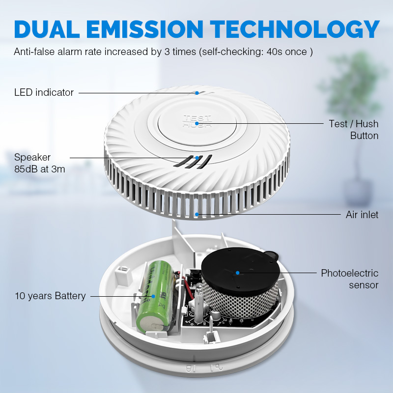Powered Hotel Smart Wireless T - Smoke Detector Interconnected 리뷰 및 가격