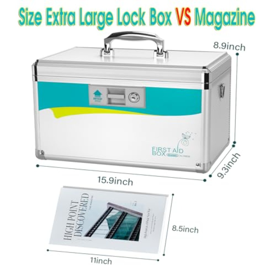 Medicine Lock Box, locking med - Lockbox Key Secure 리뷰 및 가격