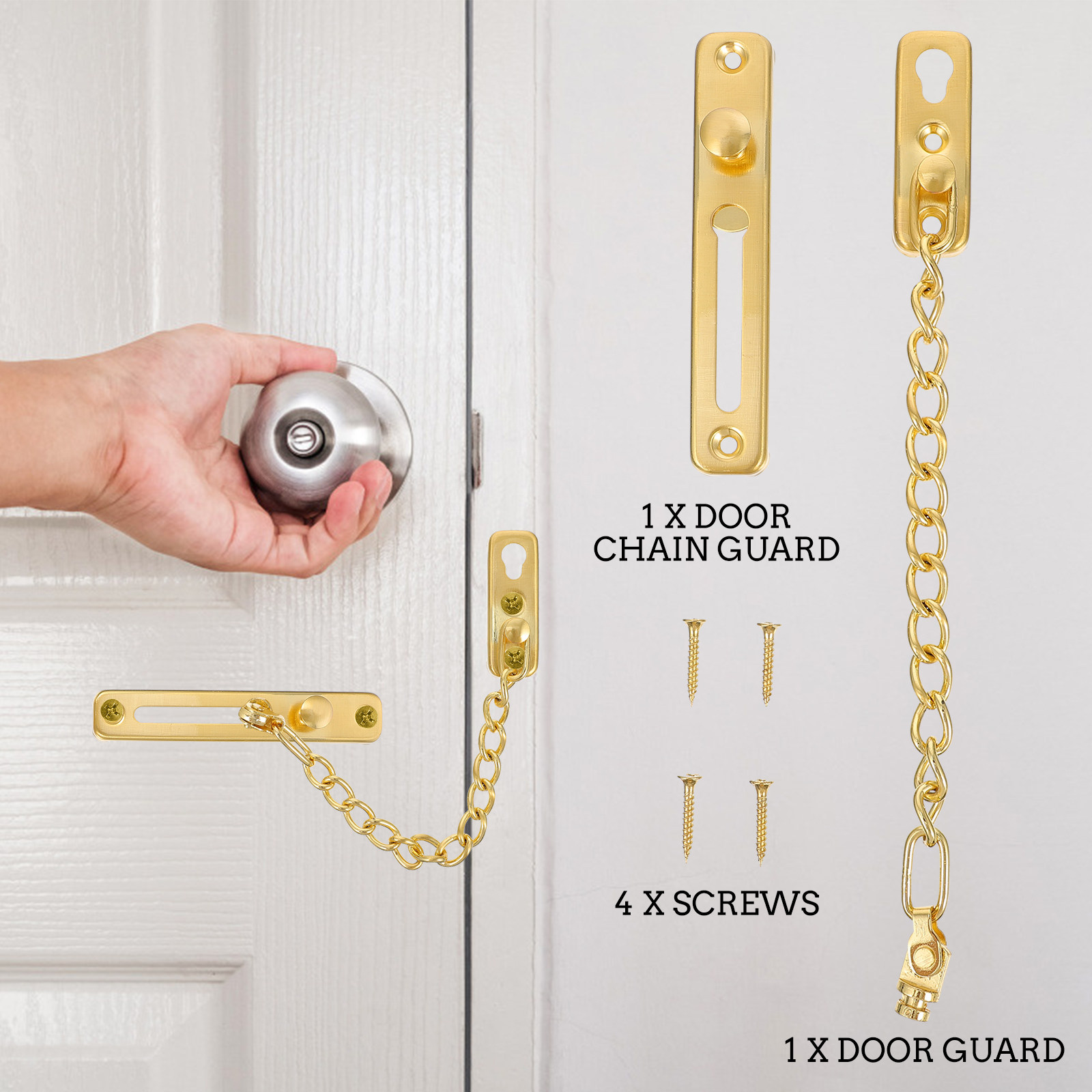 1Set Elegant Stainless Steel D - Security Chain Door 리뷰 및 가격