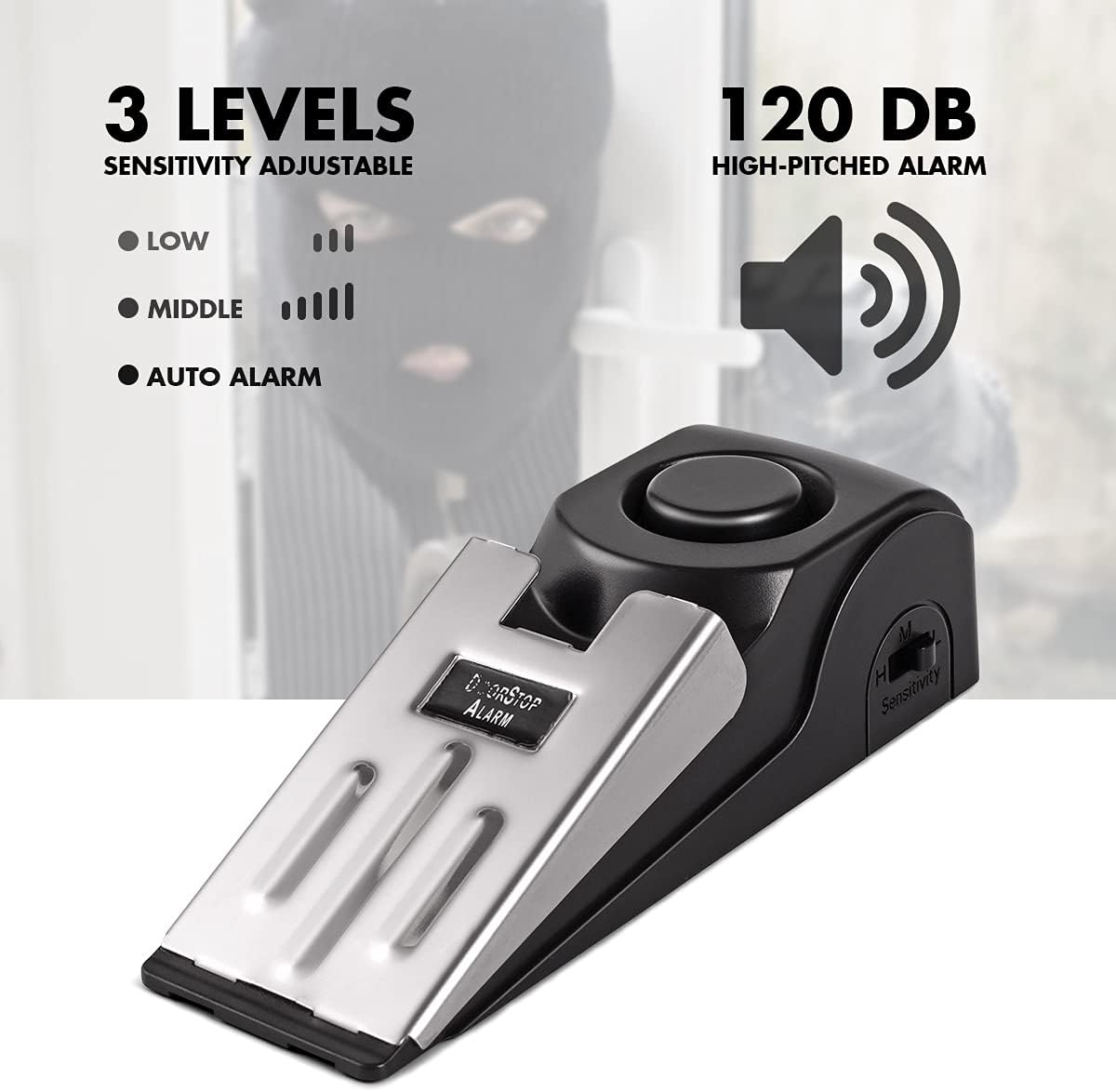 1/2Pcs Portable Travel 120 DB  - Door Stop Alarm 리뷰 및 가격