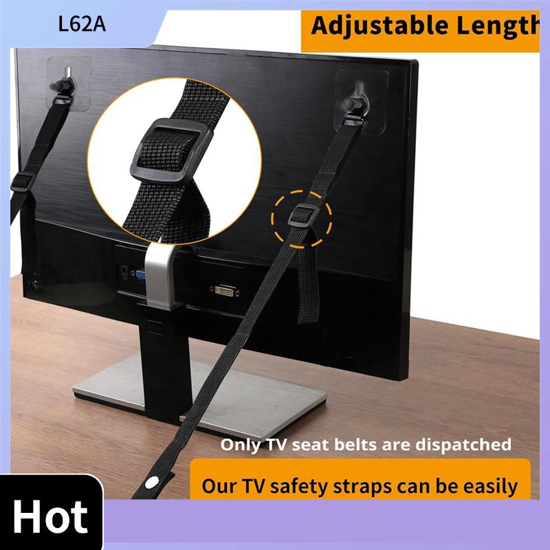 L62A 4 PCS Adjustable TV Safet - Earthquake Anchor Strap 리뷰 및 가격