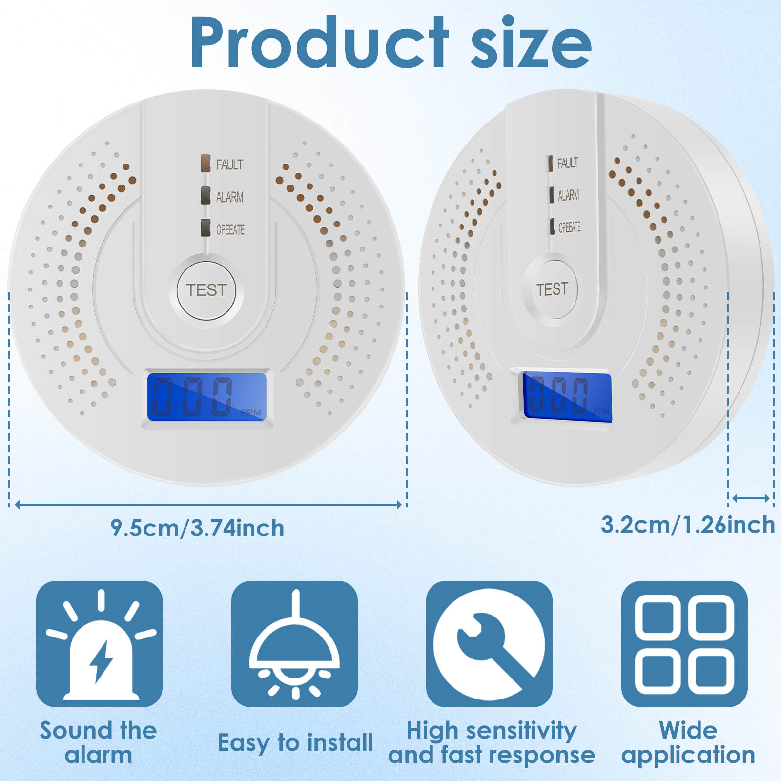 Independent CO Alarm Sensor Ca - Smoke Detector Interconnected 리뷰 및 가격